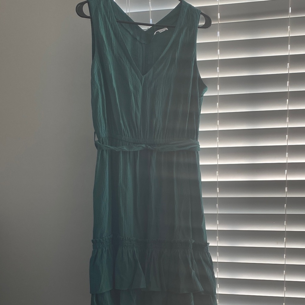 Elegant Green Sleeveless Dress